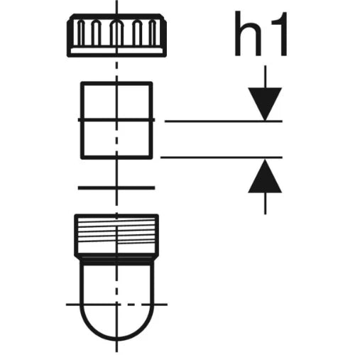 Geberit PE siphon inspectable 75 x 75 mm