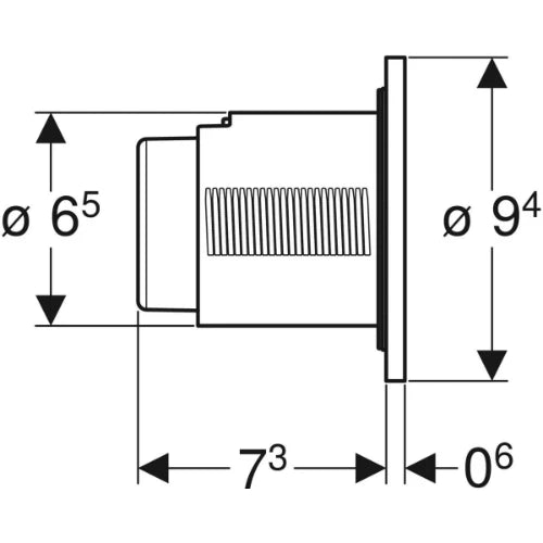 Geberit Type 01 bediening op afstand pneumatisch 1spoeling inbouwdrukker alpenwit