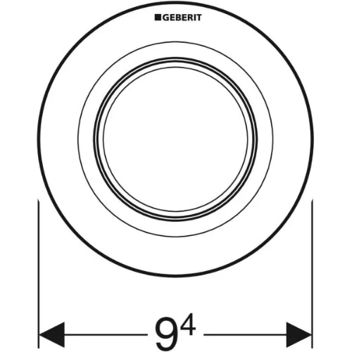 Geberit Type 01 bediening op afstand pneumatisch 1spoeling inbouwdrukker alpenwit