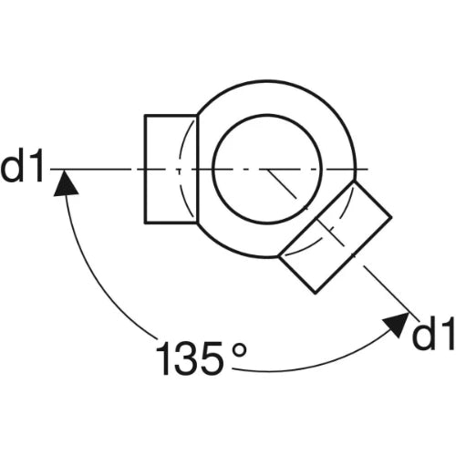 EMBRANCHEMENT BOULE GEBERIT 90 MM X 90 MM noir pe 88,5/135degr 2 raccordements