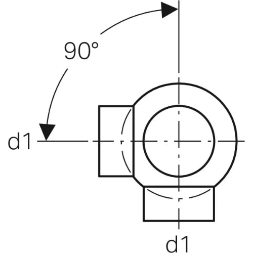 Geberit PE embranchement boule 88° - 90° 110 x 110 x 110 x 110 mm