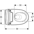 Geberit Mera Classic douchetoilet - blanc - cuvette suspendue pour réservoir encastré - siège non-chauffé