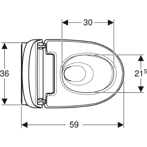 Geberit Mera Classic douchetoilet - blanc - cuvette suspendue pour réservoir encastré - siège non-chauffé