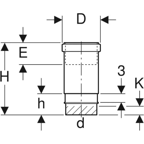 Geberit PE manchon de dilatation MF 110 x 110 mm