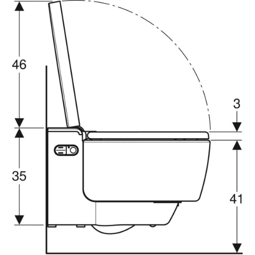 Geberit Mera Classic douchetoilet - blanc - cuvette suspendue pour réservoir encastré - siège non-chauffé