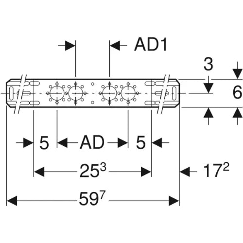 Geberit Mepla collier de montage pour culasse 73 - 150 mm