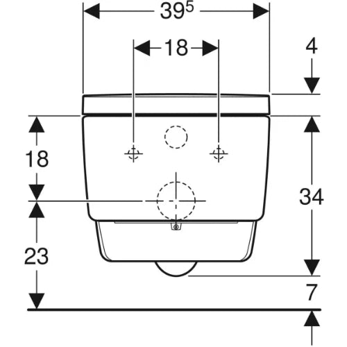 Geberit Mera Classic douchetoilet - blanc - cuvette suspendue pour réservoir encastré - siège non-chauffé