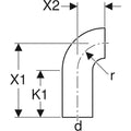 Geberit PE coude 90° 50 x 50 mm (modèle long)
