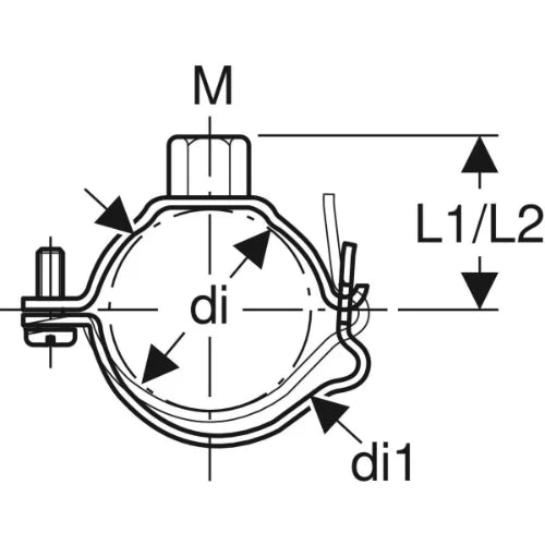 Geberit PE galva collier léger M10 x 90 mm