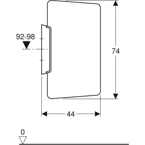 Geberit Basic séparation urinoir 740 x 440 mm - blanc - synthétique