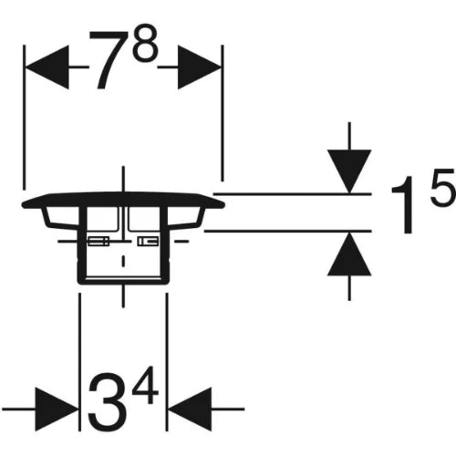 Geberit plaque de finition pour siphon de douche 52 mm chromé