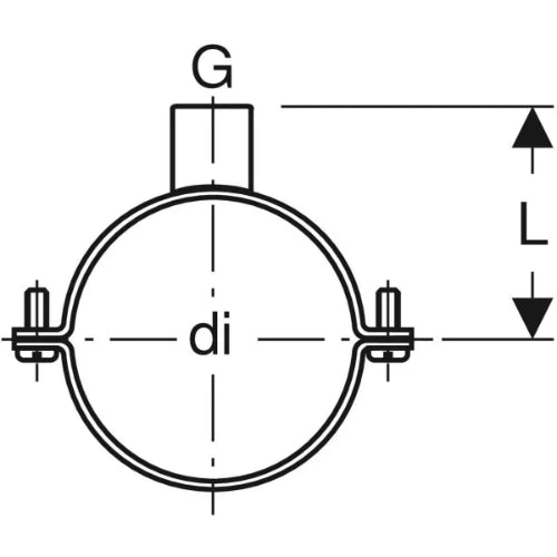 Geberit PE galva collier avec manchon 4/4 x 200 mm