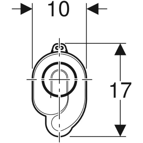 Geberit PP siphon urinoir- horizontal - 50 mm - blanc
