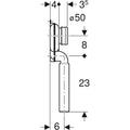Geberit PP siphon urinoir- verticale - 50 mm - blanc