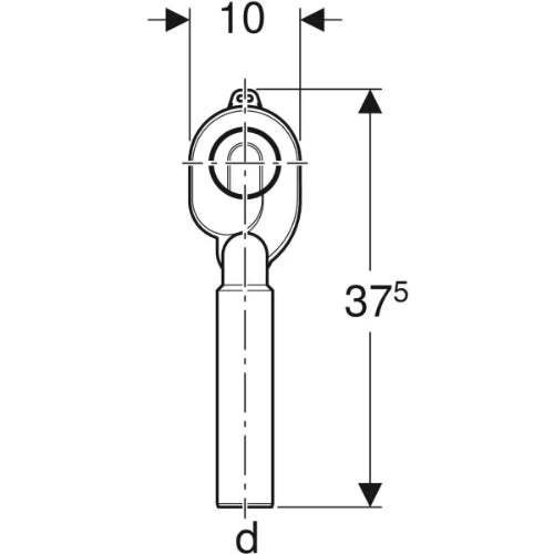 Geberit PP siphon urinoir- verticale - 50 mm - blanc