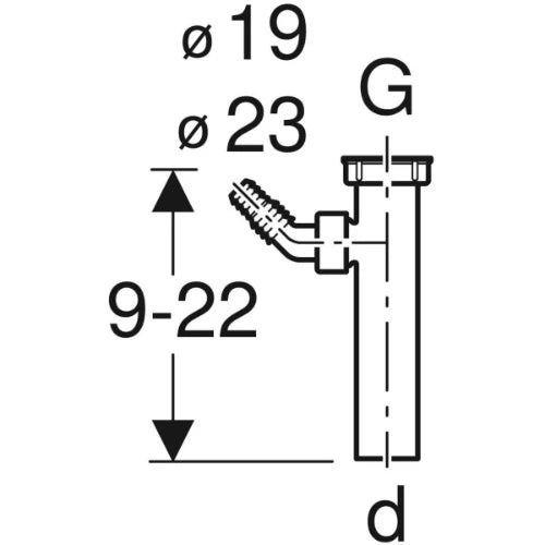 Geberit inloopbuis 6/4" wit