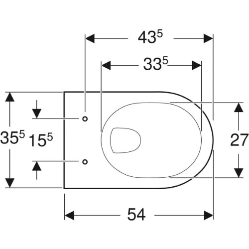 Geberit Renova Nr1 wc-suspendu - blanc - B355xD540 mm
