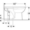 Geberit Renova toilette sorti PK - blanc KeraTect
