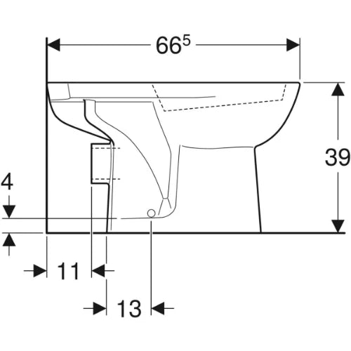 Geberit Renova toilette sorti PK - blanc KeraTect