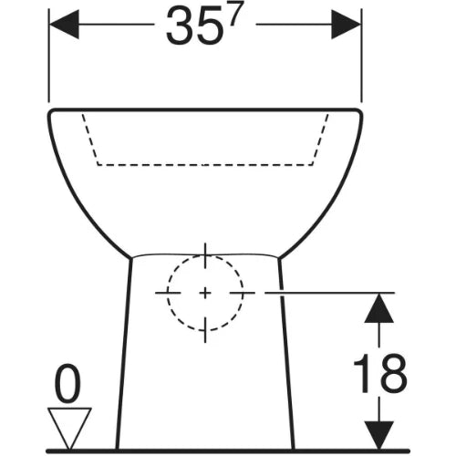 Geberit Renova toilette sorti PK - blanc KeraTect
