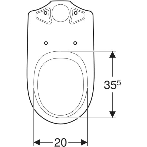 Geberit Renova toilette sorti PK - blanc KeraTect