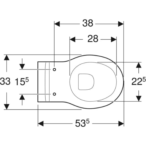 Geberit Bambini cuvette suspendue enfant - blanc - B330xD535 mm