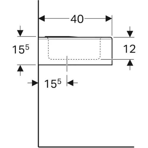 Geberit Bambini lavabo pour enfants 600 x 400 mm - blanc - avec trou de robinet - sans trop-plein