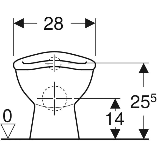 Geberit Bambini cuvette à poser enfant sortie H - blanc - L280xL375 mm - pour réservoir haut-semi-hait