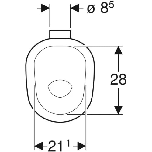 Geberit Bambini cuvette à poser enfant sortie H - blanc - L280xL375 mm - pour réservoir haut-semi-hait