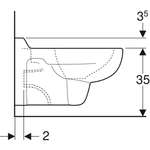 Geberit Bambini cuvette suspendue enfant - blanc - B330xD535 mm