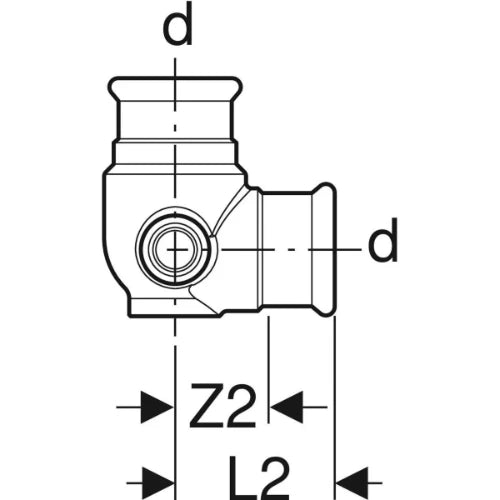 Geberit Mapress kit de raccordement circulation interne 35 x 15 mm