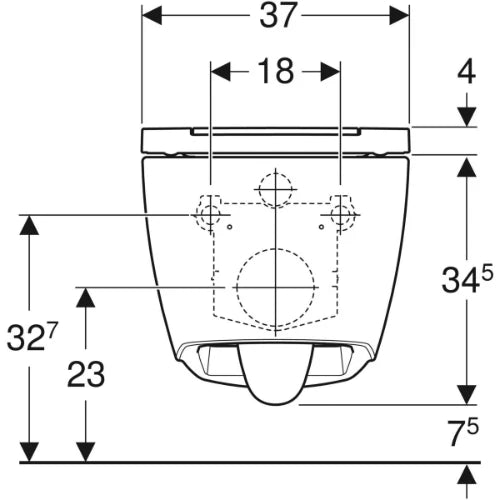 Geberit One wc-suspendu PACK (wc-suspendu + siège softclose) - blanc KeraTect - B365x540 mm