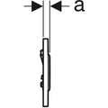 Geberit Sigma 10 plaque de commande urinoir - blanc chromé - bouton poussoir pneumatique manuel
