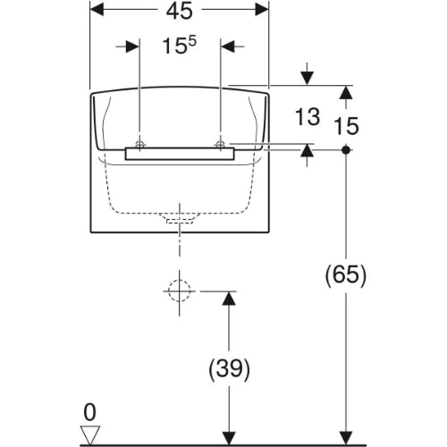 Geberit 300 Basic Norma déversoir 450 x 350 mm - blanc - sans trop-plein - avec trous pour grille pour seau