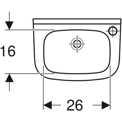 Geberit 300 Basic lave-mains 360 x 250 x 150 mm - blanc - avec trou de robinet droite - avec trop-plein