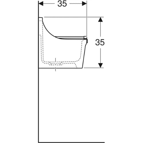Geberit 300 Basic Norma déversoir 450 x 350 mm - blanc - sans trop-plein - avec trous pour grille pour seau