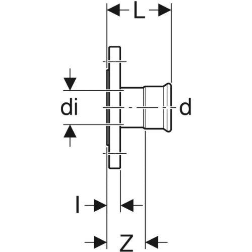 Geberit Mapress C-acier zingué bride avec manchon à sertir PN10/16 DN65 x 76,1 mm