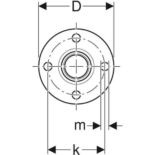 Geberit Mapress C-acier zingué bride avec manchon à sertir PN10/16 DN65 x 76,1 mm
