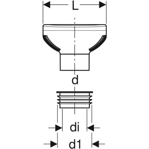 Geberit PE aérateur GRB90 PE 90 mm