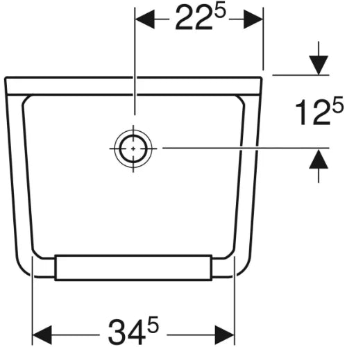 Geberit 300 Basic Norma déversoir 450 x 350 mm - blanc - sans trop-plein - avec trous pour grille pour seau