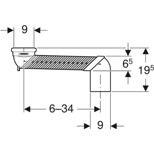 Geberit S-coude d'évacuation set pour wc à poser