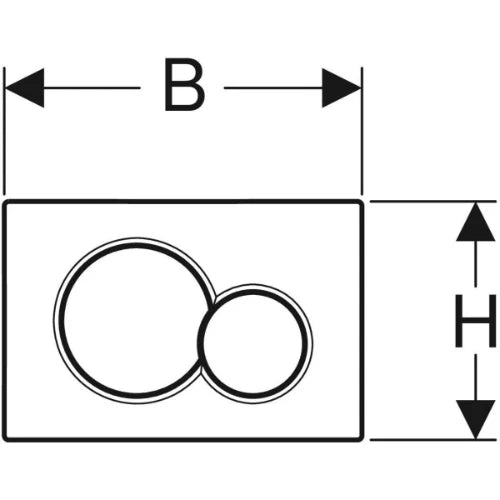 Geberit Sigma 01 plaque de commande - blanc - avec 2 touches