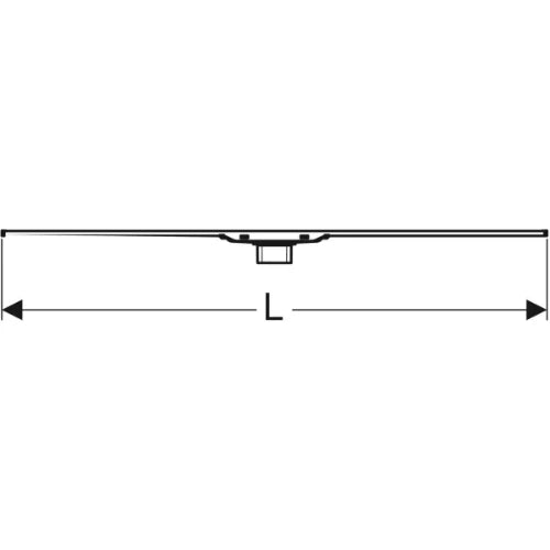 Geberit Cleanline 20 rigole de douche 300-900 mm - métal poli