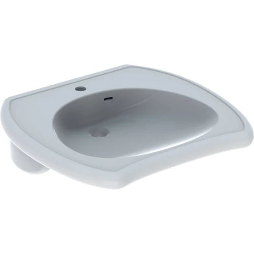 Geberit Vitalis lavabo pour les personnes handicapées 650 x 600 mm - blanc - avec trou de robinet - avec trop-plein