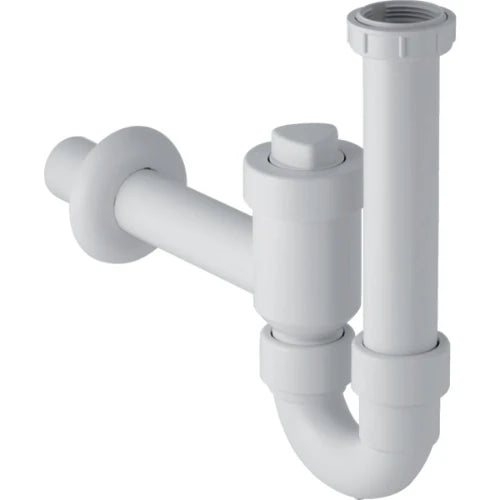 Geberit PP siphon tubulaire simple avec clapet à boule 6/4 x 40 mm - blanc - anneau réducteur 6/4 x 5/4