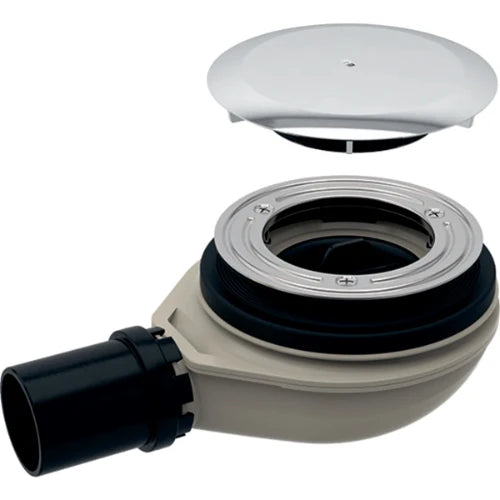 Geberit Uniflex siphon de douche 90 mm - chromé - incl set de finition - garde d'eau 30 mm