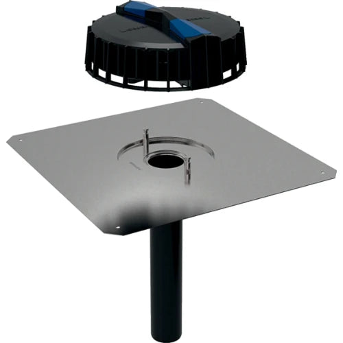 Geberit Pluvia entonnoir avec plaque d'étanchéité CrNi 56 mm (débit d'évacuation maximal 12l/s)