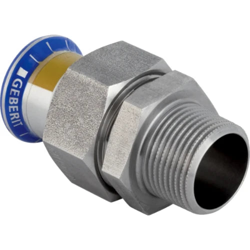 Geberit Mapress Inox Gaz raccord 3-pièces FF 15 mm x 1/2 "
