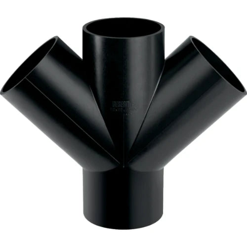 Geberit PE té double 45° 110 x 110 x 110 x 110 mm
