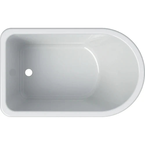 Geberit Bambini kinderbad 770 x 470 x 310 mm - acryl - blanc - vidage rubberen stop - standpijp